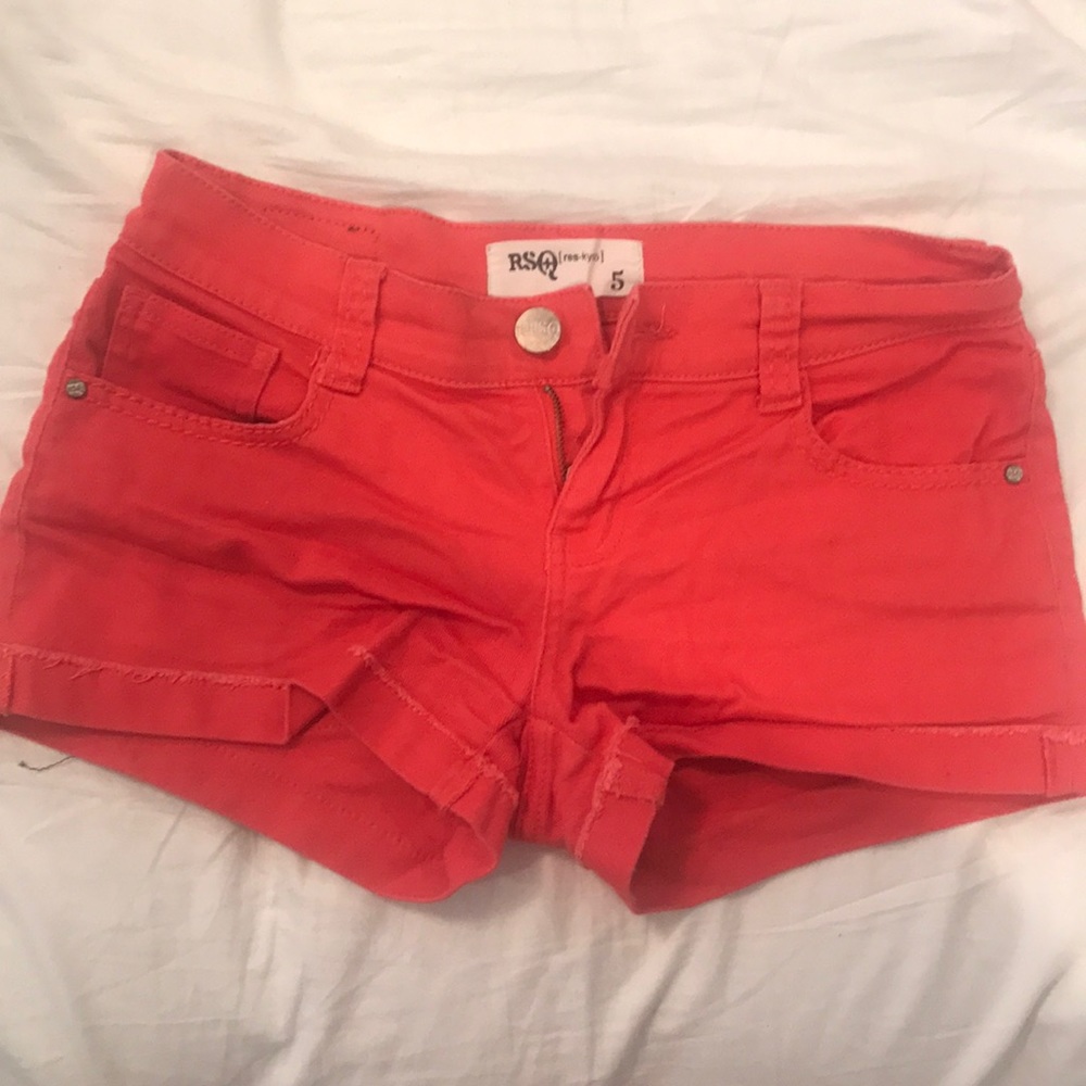 Coral red Tilly's RSQ shorts